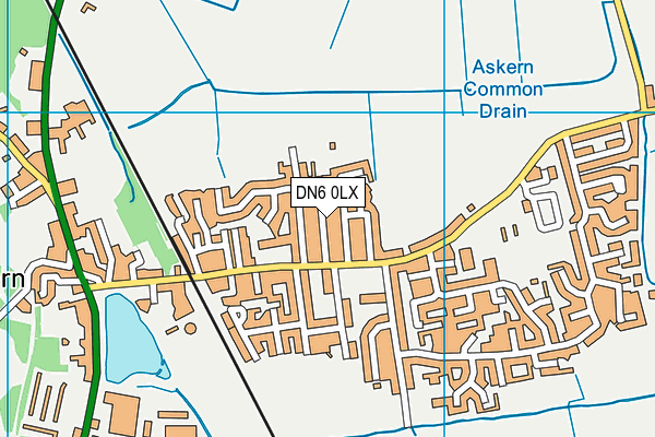 DN6 0LX map - OS VectorMap District (Ordnance Survey)