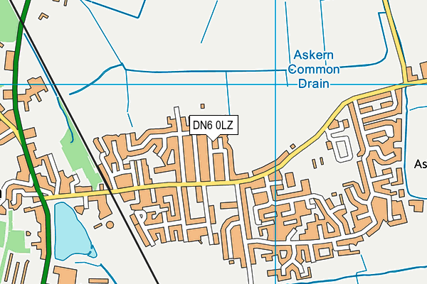 DN6 0LZ map - OS VectorMap District (Ordnance Survey)
