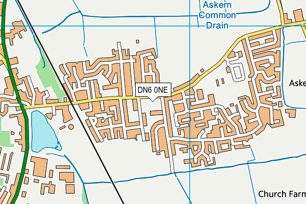 DN6 0NE map - OS VectorMap District (Ordnance Survey)