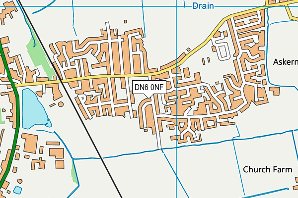 DN6 0NF map - OS VectorMap District (Ordnance Survey)