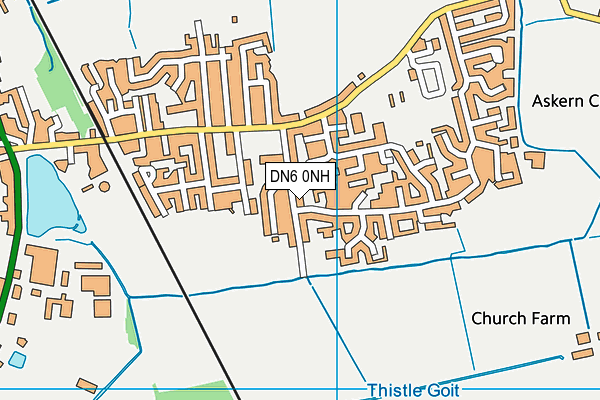 Moss Road Playing Fields map (DN6 0NH) - OS VectorMap District (Ordnance Survey)