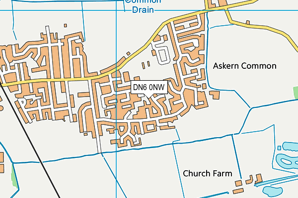 DN6 0NW map - OS VectorMap District (Ordnance Survey)