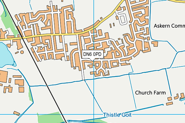 DN6 0PD map - OS VectorMap District (Ordnance Survey)