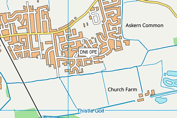 DN6 0PE map - OS VectorMap District (Ordnance Survey)