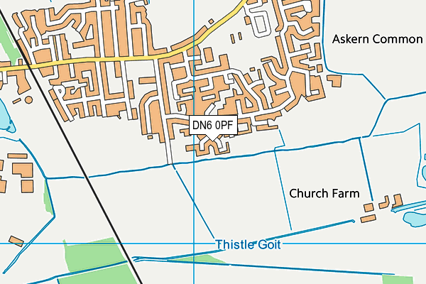 DN6 0PF map - OS VectorMap District (Ordnance Survey)