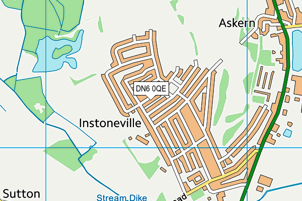 DN6 0QE map - OS VectorMap District (Ordnance Survey)