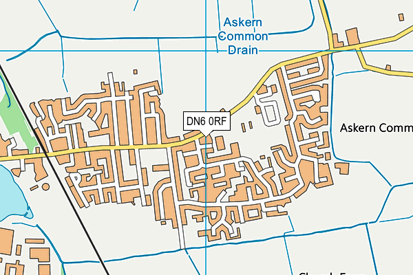 DN6 0RF map - OS VectorMap District (Ordnance Survey)