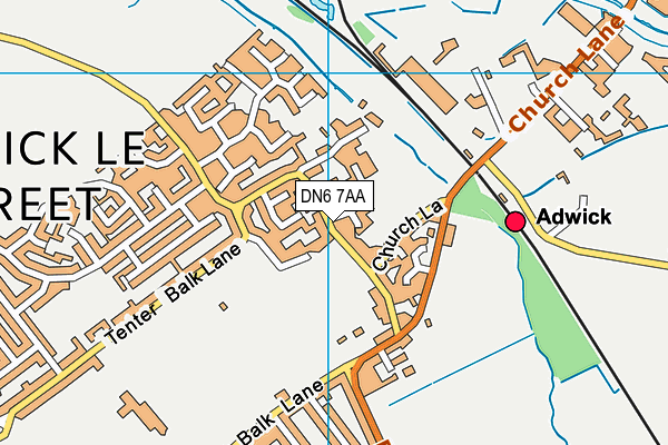 DN6 7AA map - OS VectorMap District (Ordnance Survey)