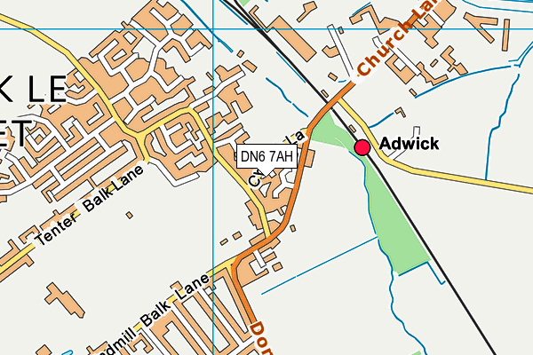 DN6 7AH map - OS VectorMap District (Ordnance Survey)