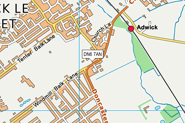 Adwick Park map (DN6 7AN) - OS VectorMap District (Ordnance Survey)