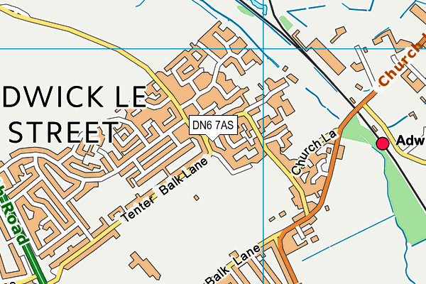 DN6 7AS map - OS VectorMap District (Ordnance Survey)