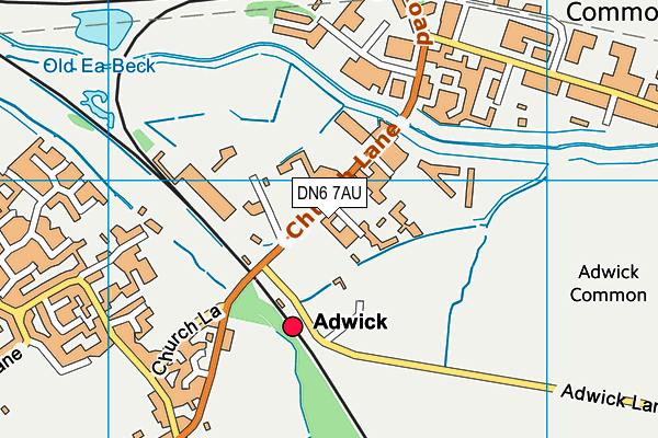 Adwick Lane Playing Field map (DN6 7AU) - OS VectorMap District (Ordnance Survey)