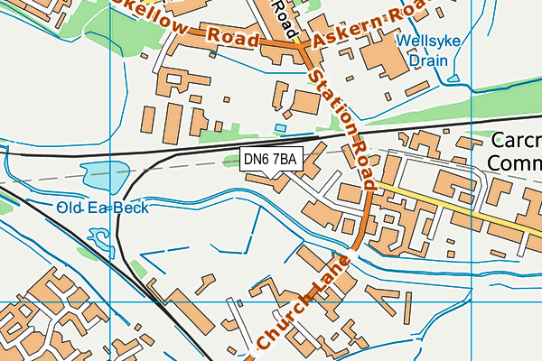 DN6 7BA map - OS VectorMap District (Ordnance Survey)