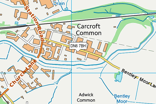 DN6 7BH map - OS VectorMap District (Ordnance Survey)