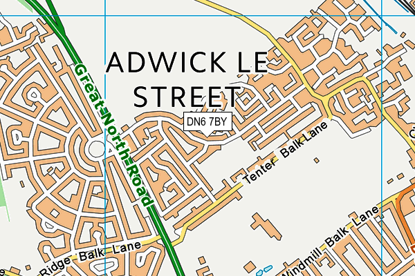 DN6 7BY map - OS VectorMap District (Ordnance Survey)