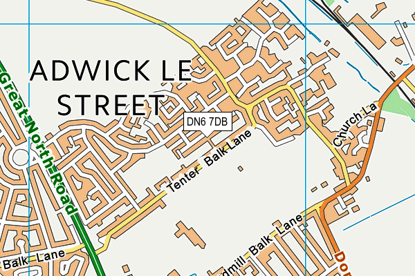 DN6 7DB map - OS VectorMap District (Ordnance Survey)