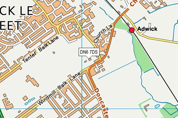 DN6 7DS map - OS VectorMap District (Ordnance Survey)