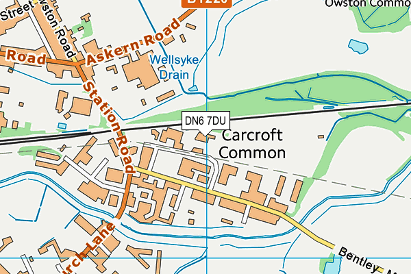 DN6 7DU map - OS VectorMap District (Ordnance Survey)