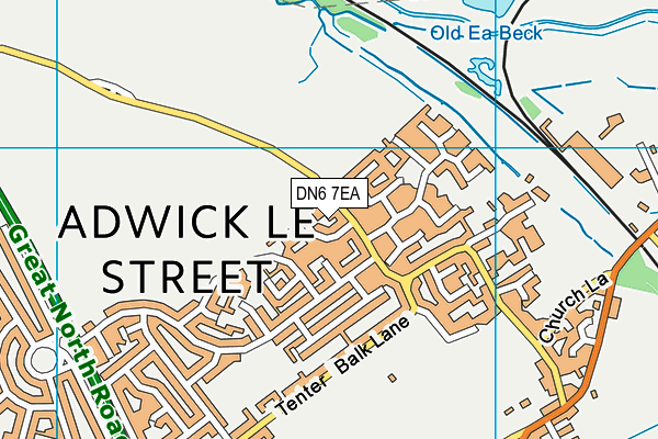 DN6 7EA map - OS VectorMap District (Ordnance Survey)