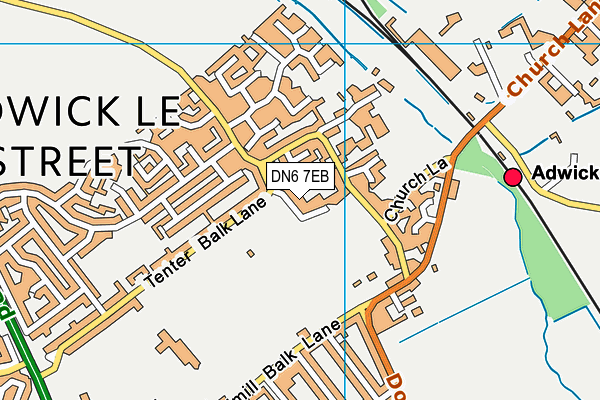 DN6 7EB map - OS VectorMap District (Ordnance Survey)