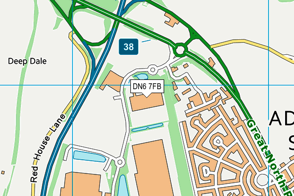 DN6 7FB map - OS VectorMap District (Ordnance Survey)