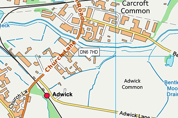 DN6 7HD map - OS VectorMap District (Ordnance Survey)