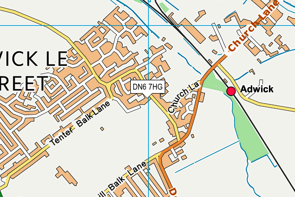 DN6 7HG map - OS VectorMap District (Ordnance Survey)