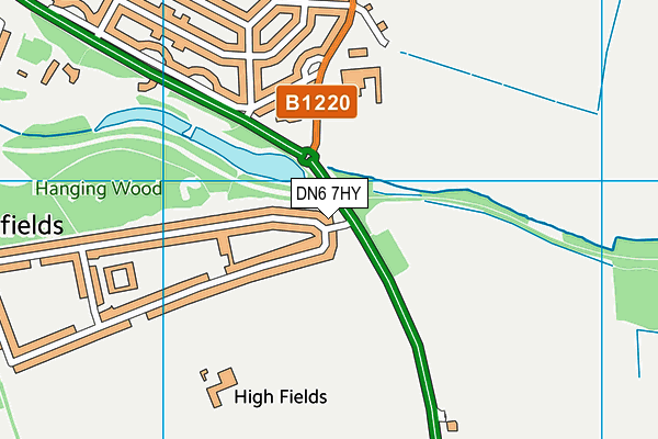 DN6 7HY map - OS VectorMap District (Ordnance Survey)