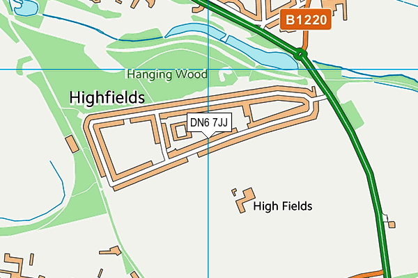 DN6 7JJ map - OS VectorMap District (Ordnance Survey)