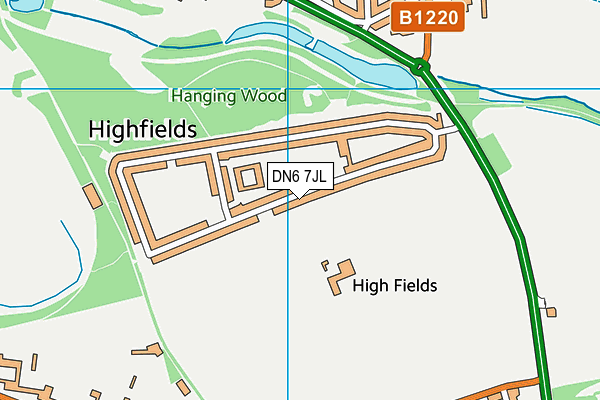 DN6 7JL map - OS VectorMap District (Ordnance Survey)