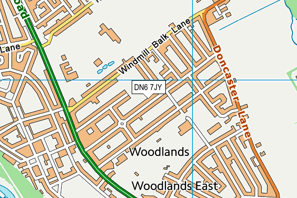 DN6 7JY map - OS VectorMap District (Ordnance Survey)