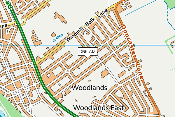 DN6 7JZ map - OS VectorMap District (Ordnance Survey)