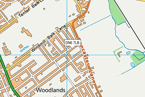DN6 7LB map - OS VectorMap District (Ordnance Survey)