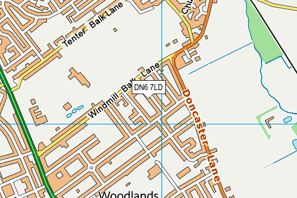 DN6 7LD map - OS VectorMap District (Ordnance Survey)