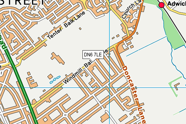 DN6 7LE map - OS VectorMap District (Ordnance Survey)