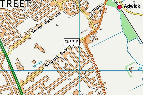 DN6 7LF map - OS VectorMap District (Ordnance Survey)