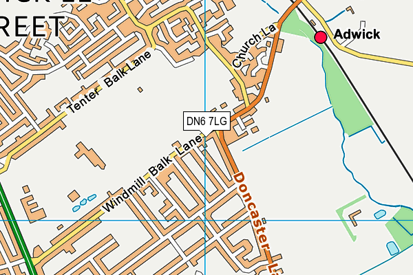 DN6 7LG map - OS VectorMap District (Ordnance Survey)