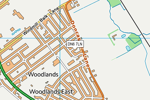 DN6 7LN map - OS VectorMap District (Ordnance Survey)