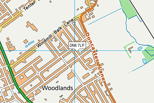 DN6 7LP map - OS VectorMap District (Ordnance Survey)