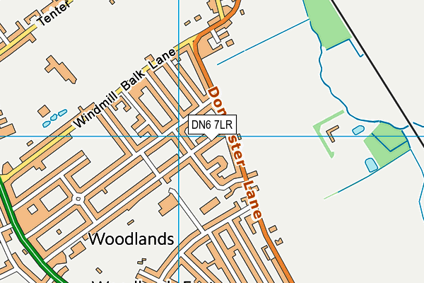 DN6 7LR map - OS VectorMap District (Ordnance Survey)