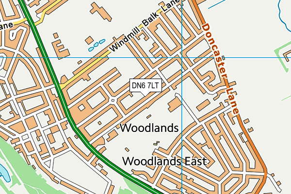 DN6 7LT map - OS VectorMap District (Ordnance Survey)