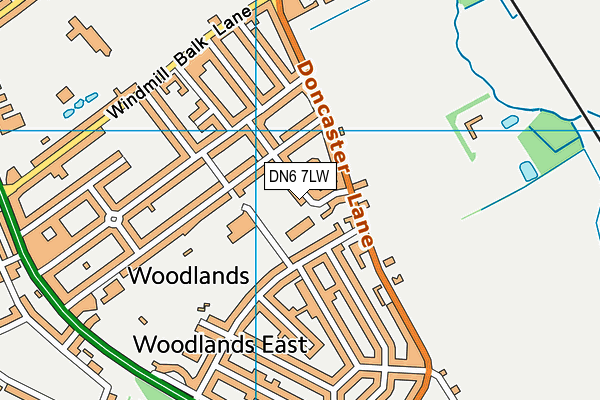 Adwick Primary School map (DN6 7LW) - OS VectorMap District (Ordnance Survey)