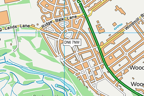 DN6 7NW map - OS VectorMap District (Ordnance Survey)