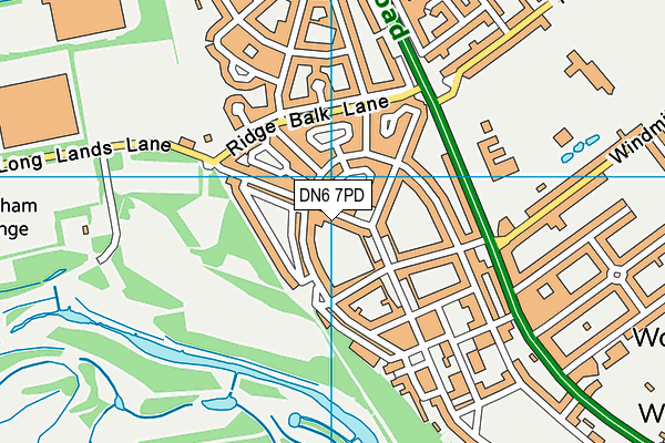 DN6 7PD map - OS VectorMap District (Ordnance Survey)