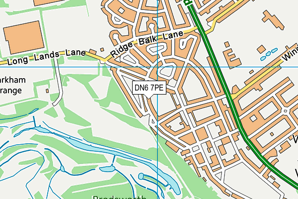 DN6 7PE map - OS VectorMap District (Ordnance Survey)