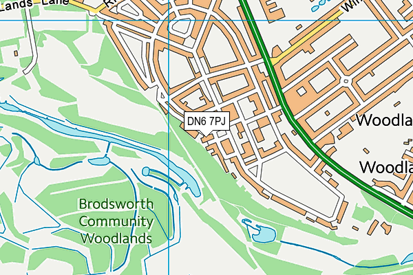 DN6 7PJ map - OS VectorMap District (Ordnance Survey)