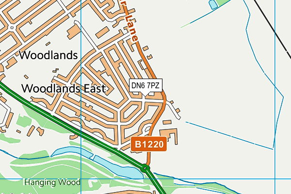 DN6 7PZ map - OS VectorMap District (Ordnance Survey)