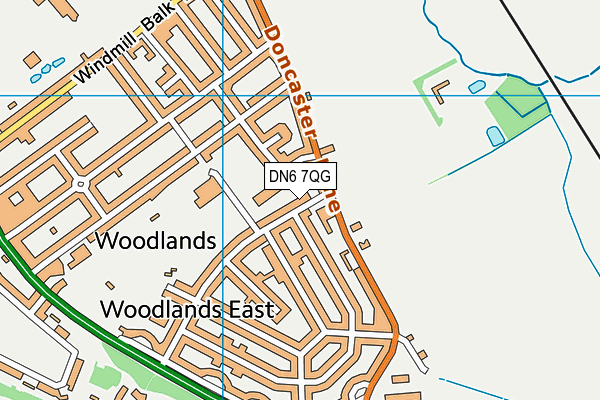 DN6 7QG map - OS VectorMap District (Ordnance Survey)