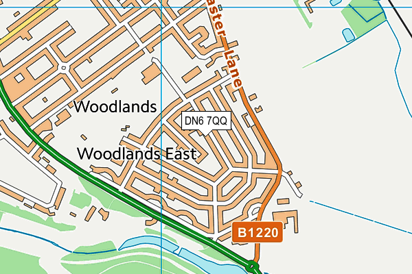 DN6 7QQ map - OS VectorMap District (Ordnance Survey)