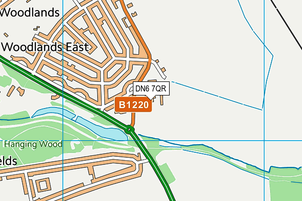 DN6 7QR map - OS VectorMap District (Ordnance Survey)